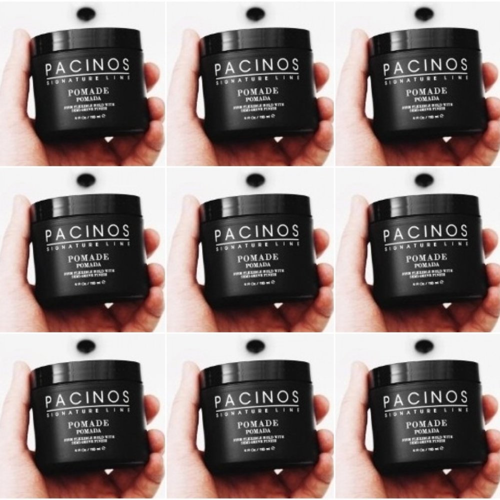 9 4oz pacinos pomade scratched jars missing letters